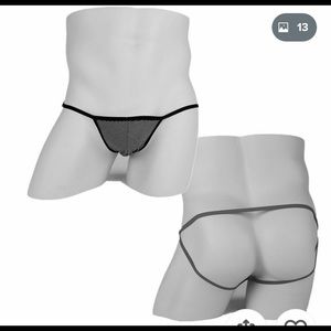 New men’s black g string briefs underwear